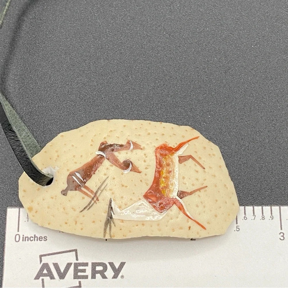 Handpainted Ostrich Egg Tribal  Necklace - South Africa - Picture 11 of 12